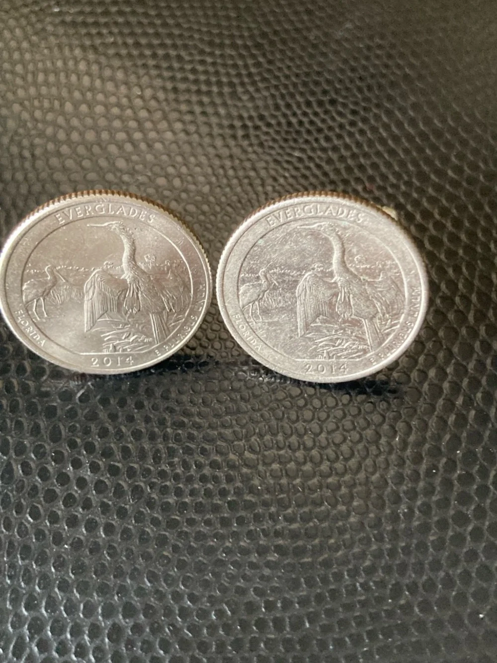 2014 Everglades National Park Quarter Cufflinks Florida Bird Coin Handmade Men’s